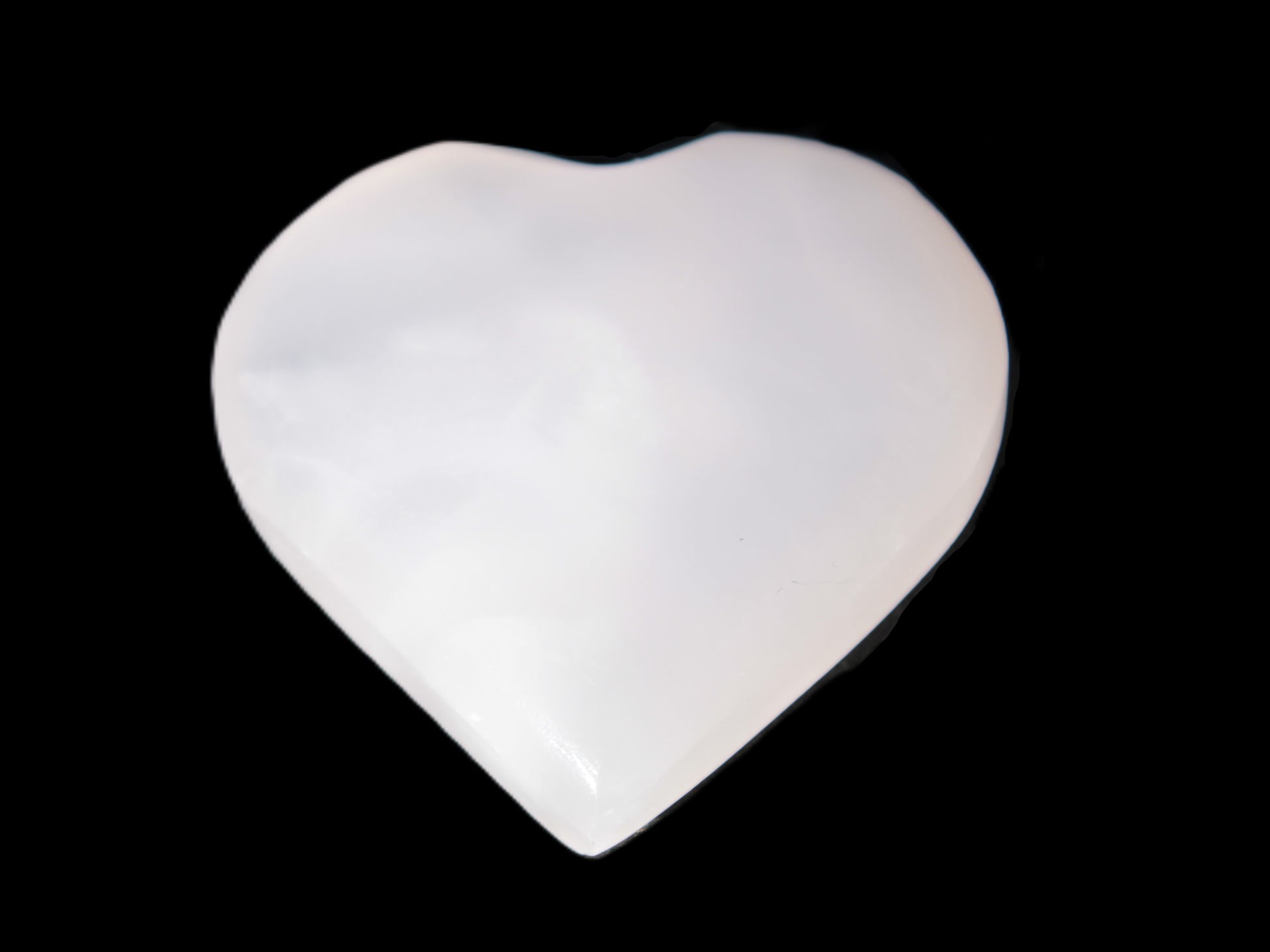 Pink Mangano Calcite hand-carved heart 41-44mm  44-49g Rocks and Things