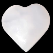 Pink Mangano Calcite hand-carved heart 41-44mm  44-49g Rocks and Things