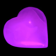 Pink Mangano Calcite hand-carved heart 41-44mm  44-49g Rocks and Things