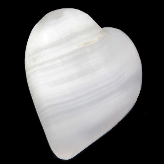 Pink Mangano Calcite heart 38-41mm  42-44g in sunlight - Rocks and Things Store