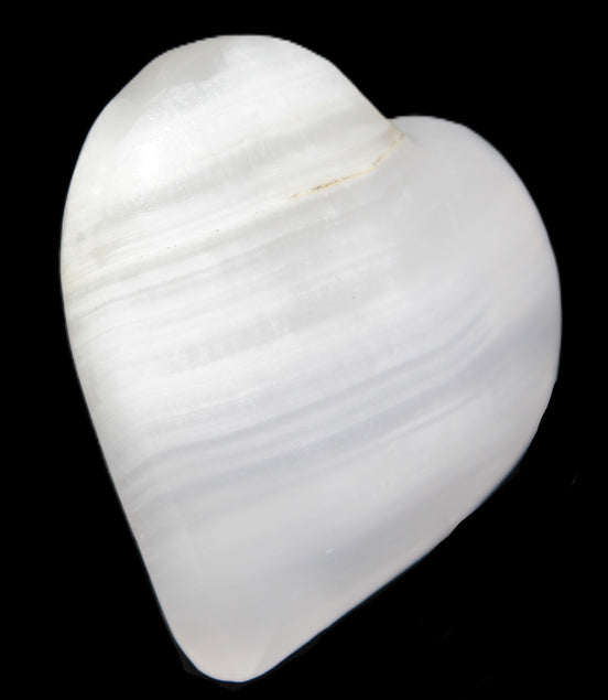 Pink Mangano Calcite heart 38-41mm  42-44g in sunlight - Rocks and Things Store