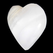 Pink Mangano Calcite heart 38-41mm  42-44g in sunlight - Rocks and Things Store