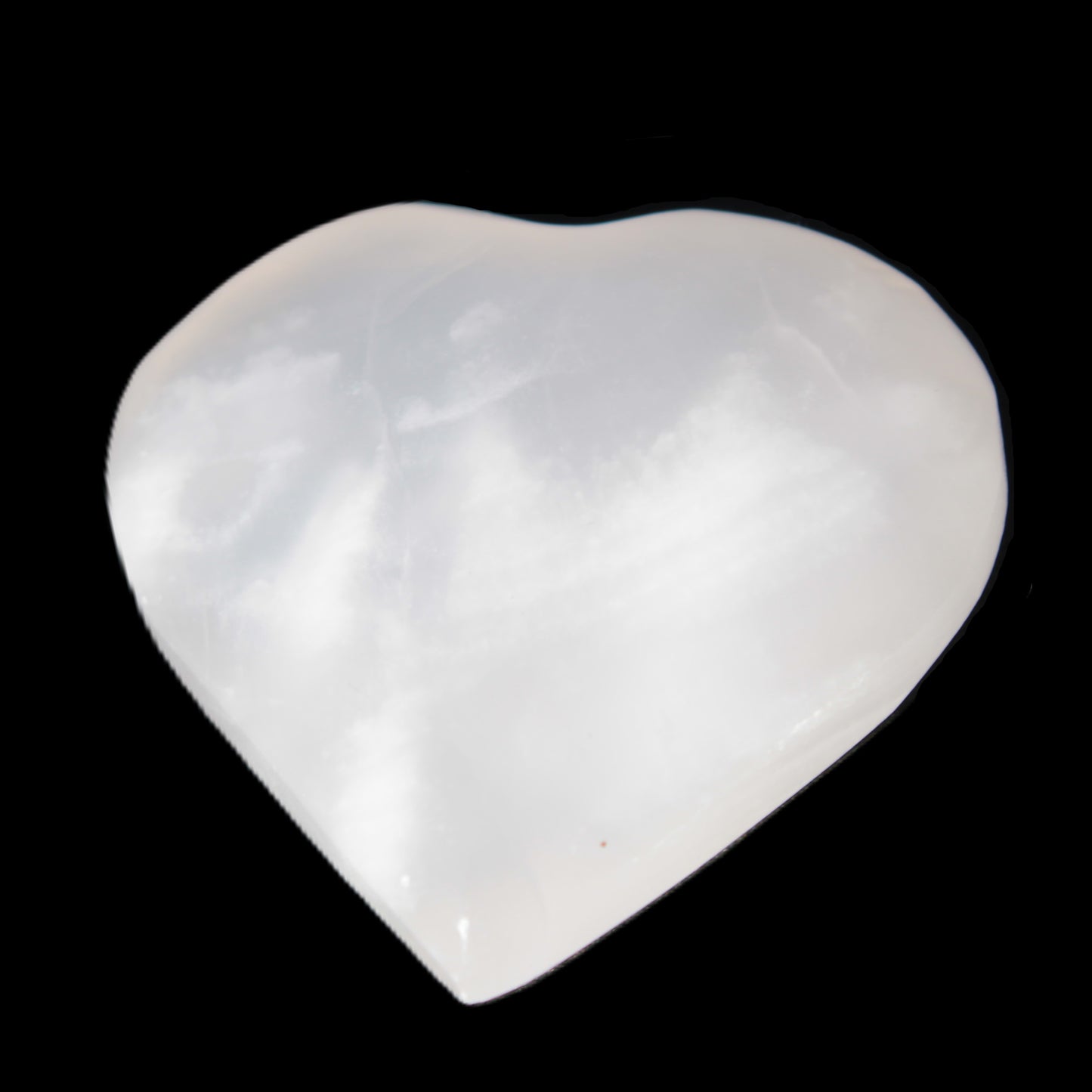 Pink Mangano Calcite hand-carved heart 38-41mm  42-44g Rocks and Things