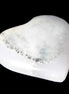 Mangano Calcite hand-carved heart 35-41mm 33-40g in sunlight - Rocks and Things Store
