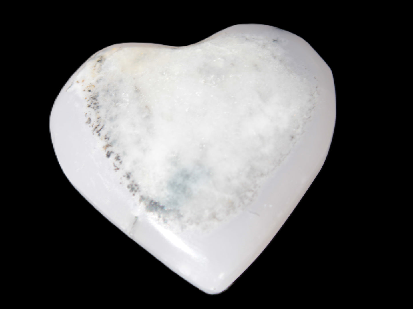 Mangano Calcite hand-carved heart 35-41mm 33-40g Rocks and Things