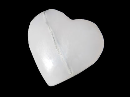 Mangano Calcite hand-carved heart 35-41mm 33-40g Rocks and Things