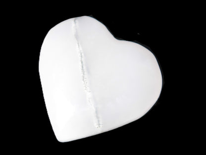 Mangano Calcite hand-carved heart 35-41mm 33-40g Rocks and Things