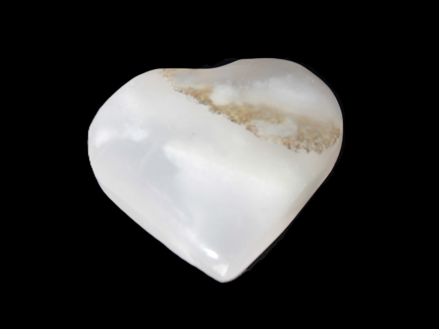 Mangano Calcite heart 35mm - 41mm 33-40g Rocks and Things