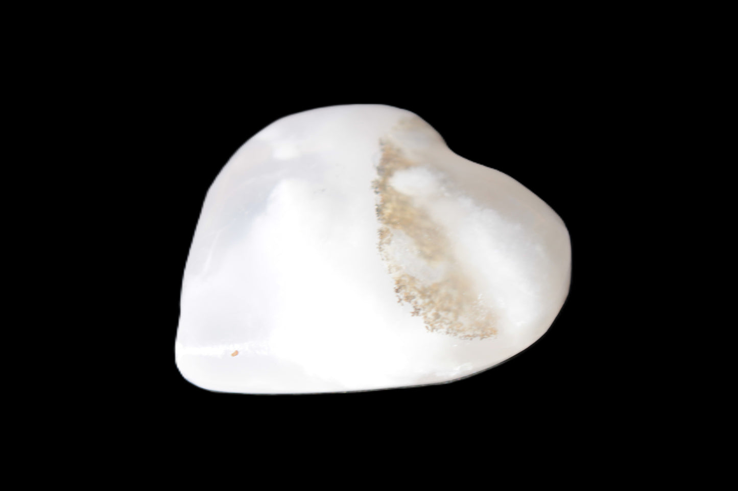 Mangano Calcite heart 35mm - 41mm 33-40g Rocks and Things