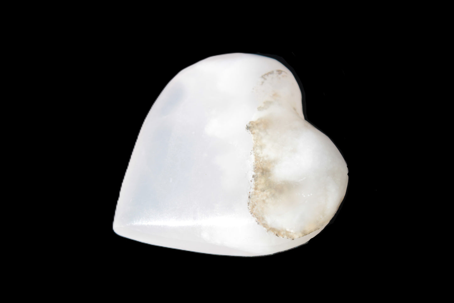 Mangano Calcite heart 35mm - 41mm 33-40g Rocks and Things