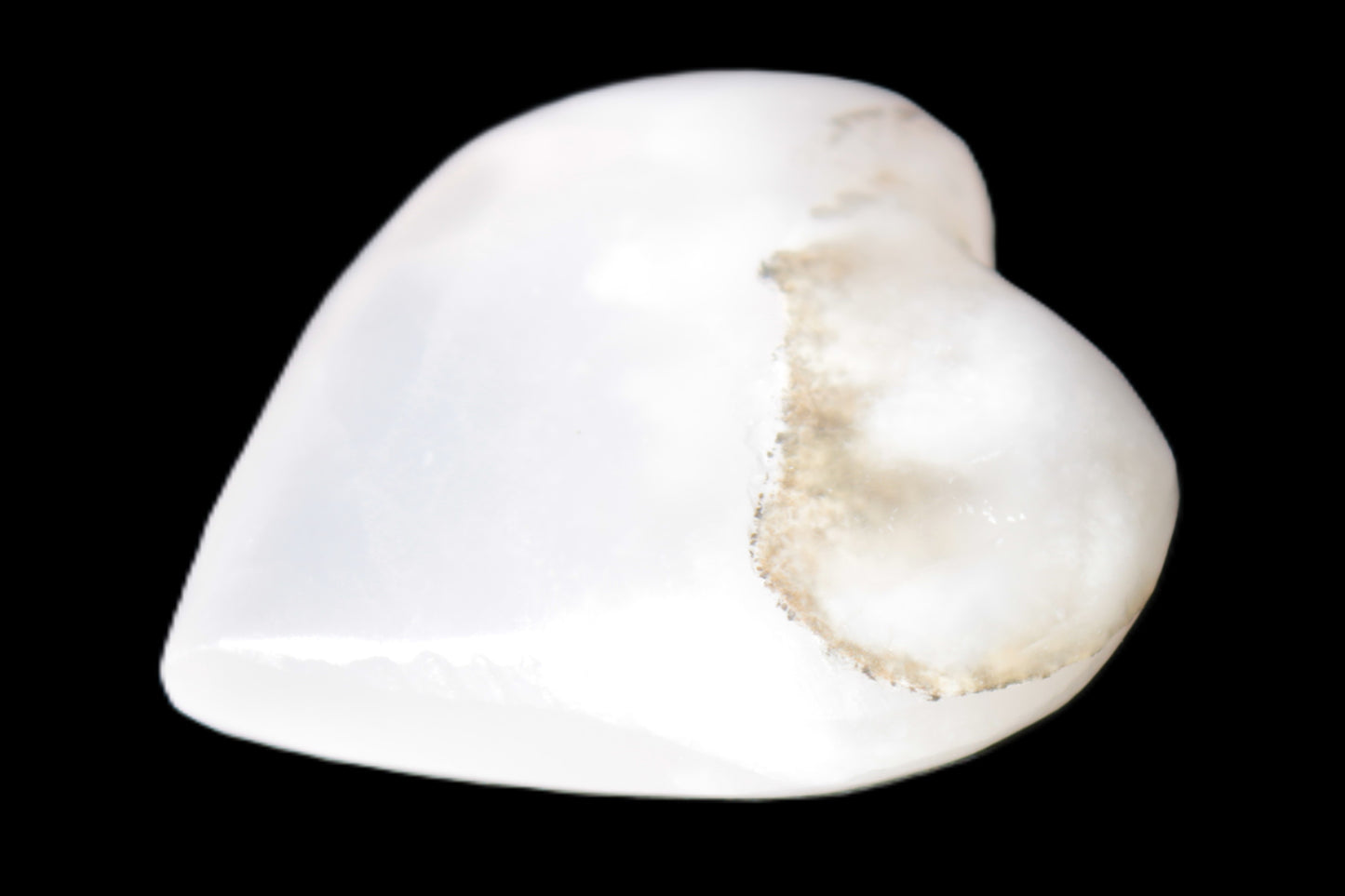 Mangano Calcite heart 35mm - 41mm 33-40g Rocks and Things