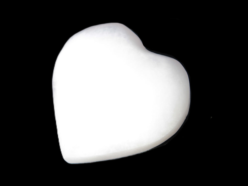 Mangano Calcite heart 35mm - 41mm 33-40g Rocks and Things