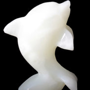 Soft-green Afghan Jade hand-carved Leaping Dolphin 395.5g Rocks and Things