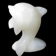 Soft-green Afghan Jade hand-carved Leaping Dolphin 395.5g Rocks and Things
