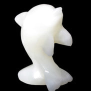 Soft-green Afghan Jade hand-carved Leaping Dolphin 395.5g Rocks and Things