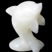 Soft-green Afghan Jade hand-carved Leaping Dolphin 395.5g Rocks and Things