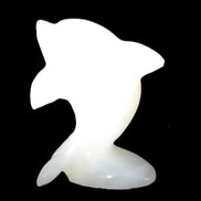 Soft-green Afghan Jade hand-carved Leaping Dolphin 395.5g Rocks and Things