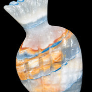 BumbleBee Calcite and Calcite hand-carved pineapple 191.2g Rocks and Things