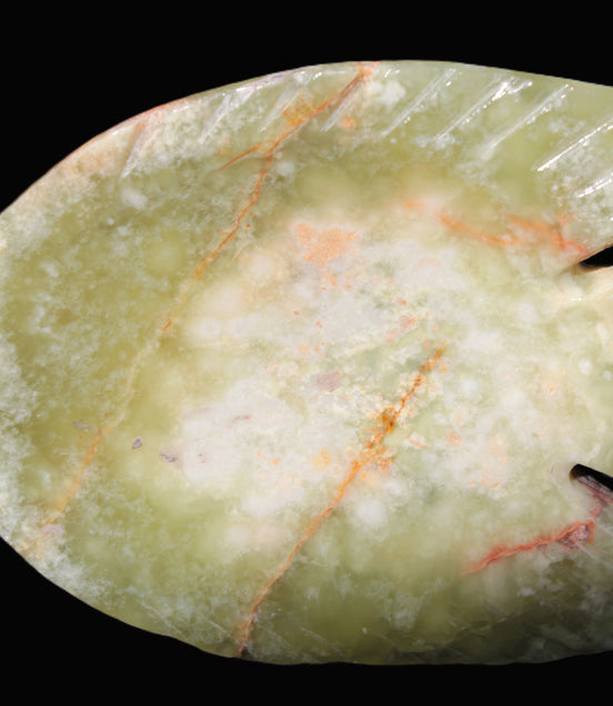 Bird-in-flight Afghan Jade hand-carved platter 448g Rocks and Things
