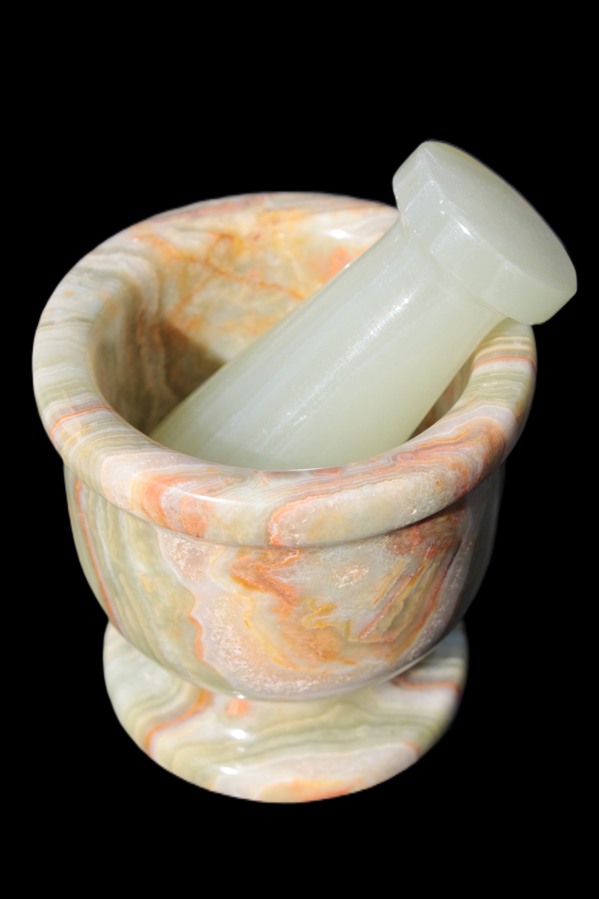 Afghan Jade hand-carved Mortar & Pestle 518g Rocks and Things