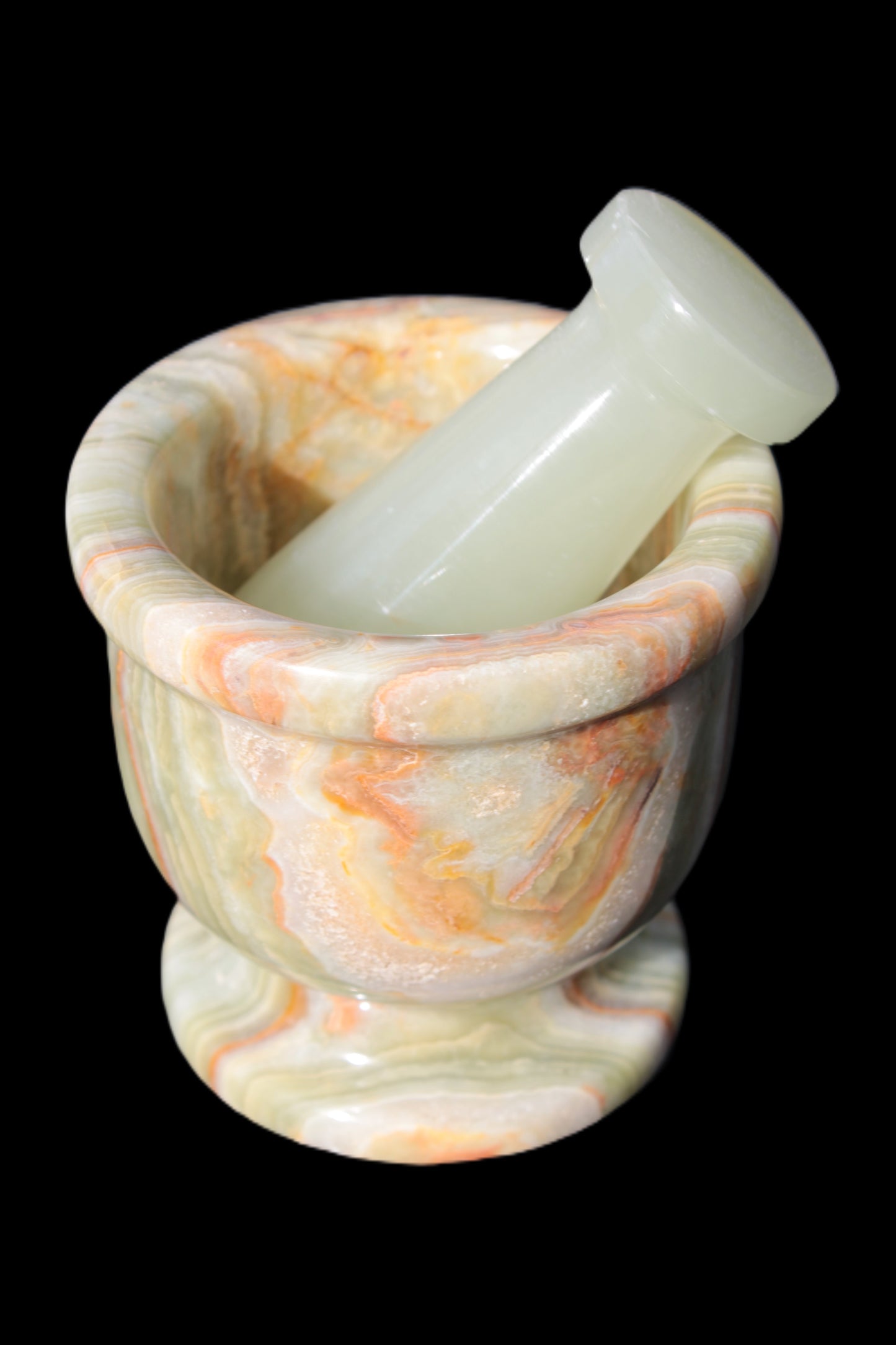 Afghan Jade hand-carved Mortar & Pestle 518g Rocks and Things