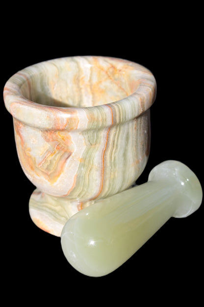 Afghan Jade hand-carved Mortar & Pestle 518g Rocks and Things