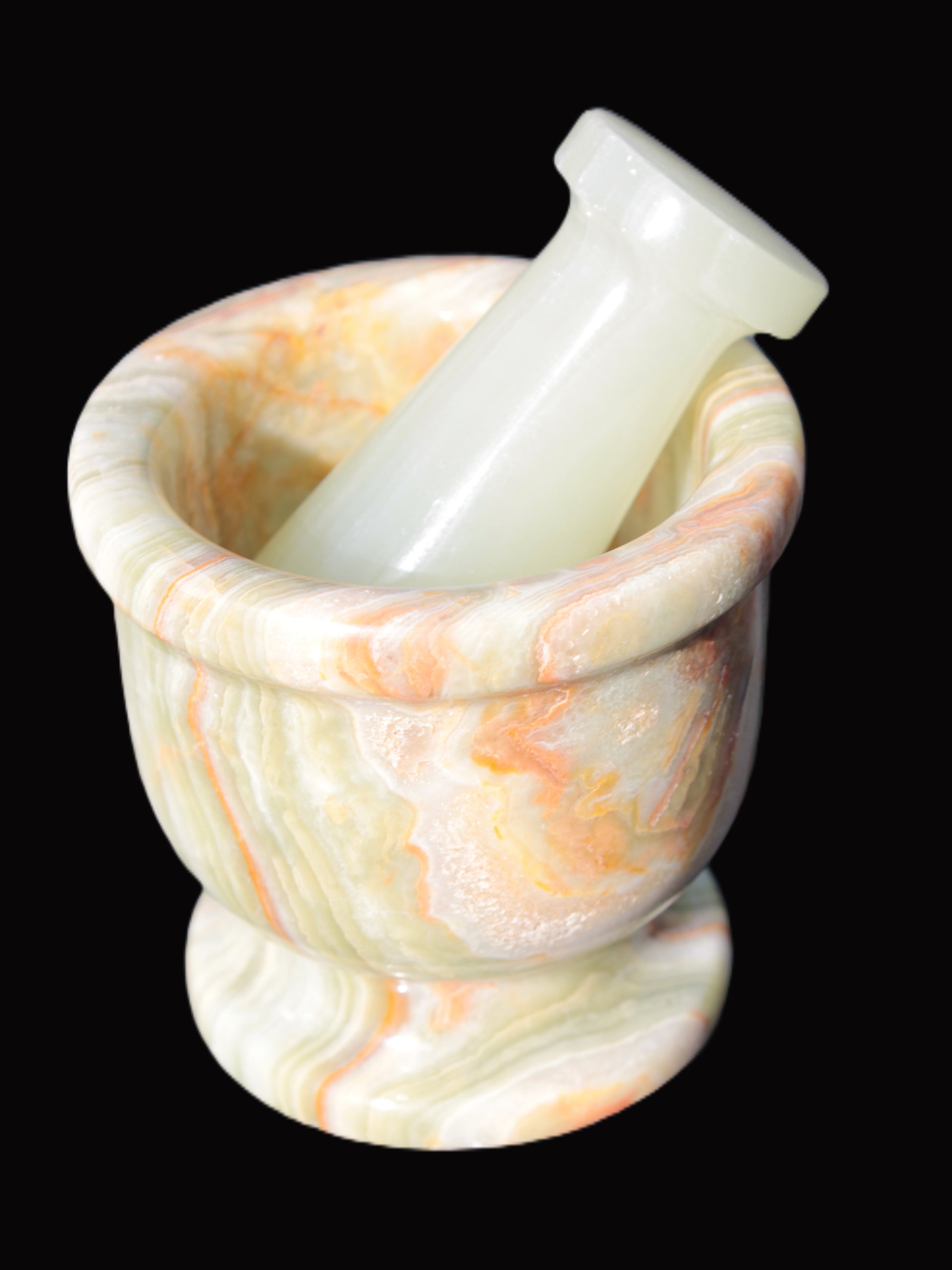 Afghan Jade hand-carved Mortar & Pestle 518g Rocks and Things