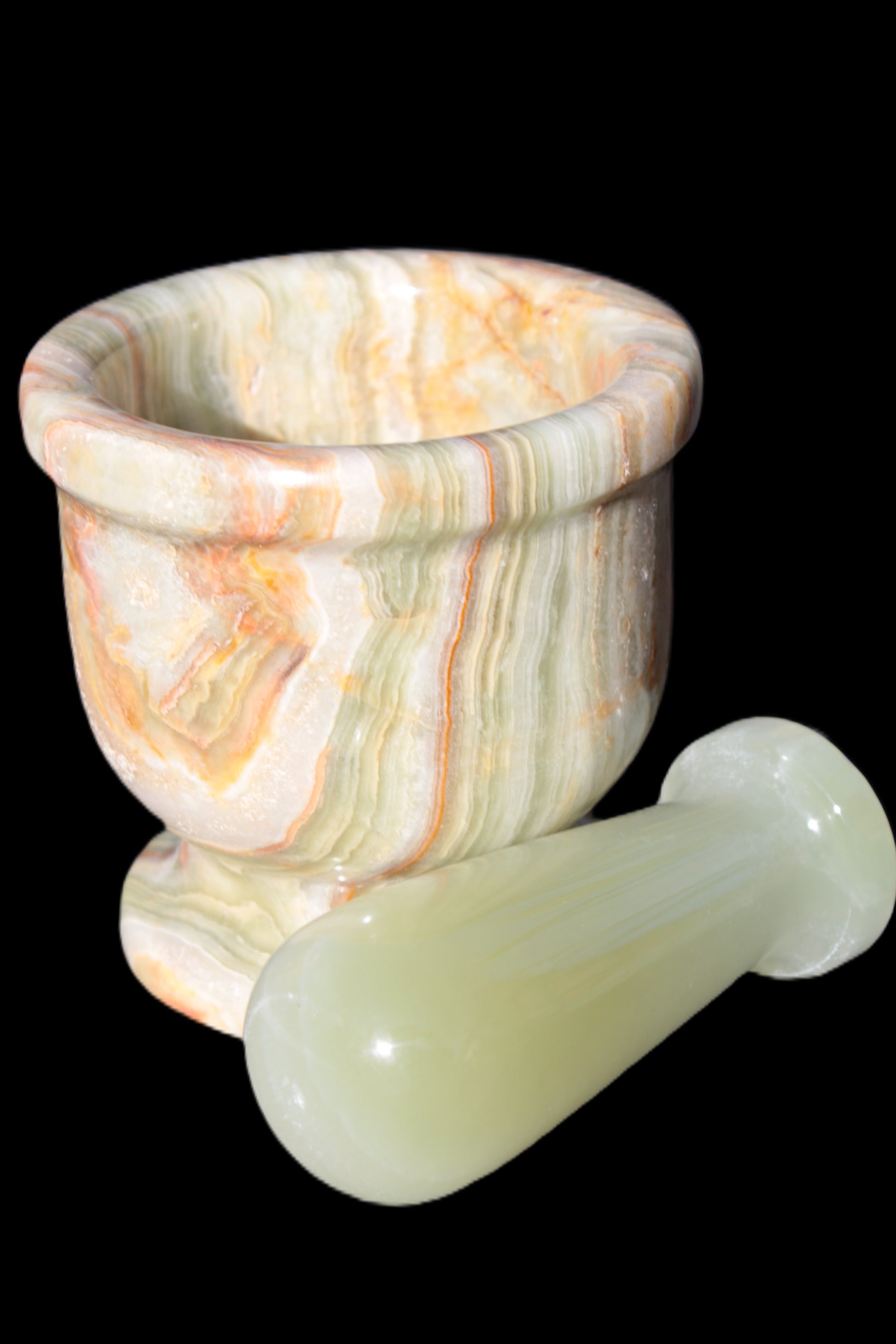 Afghan Jade hand-carved Mortar & Pestle 518g Rocks and Things