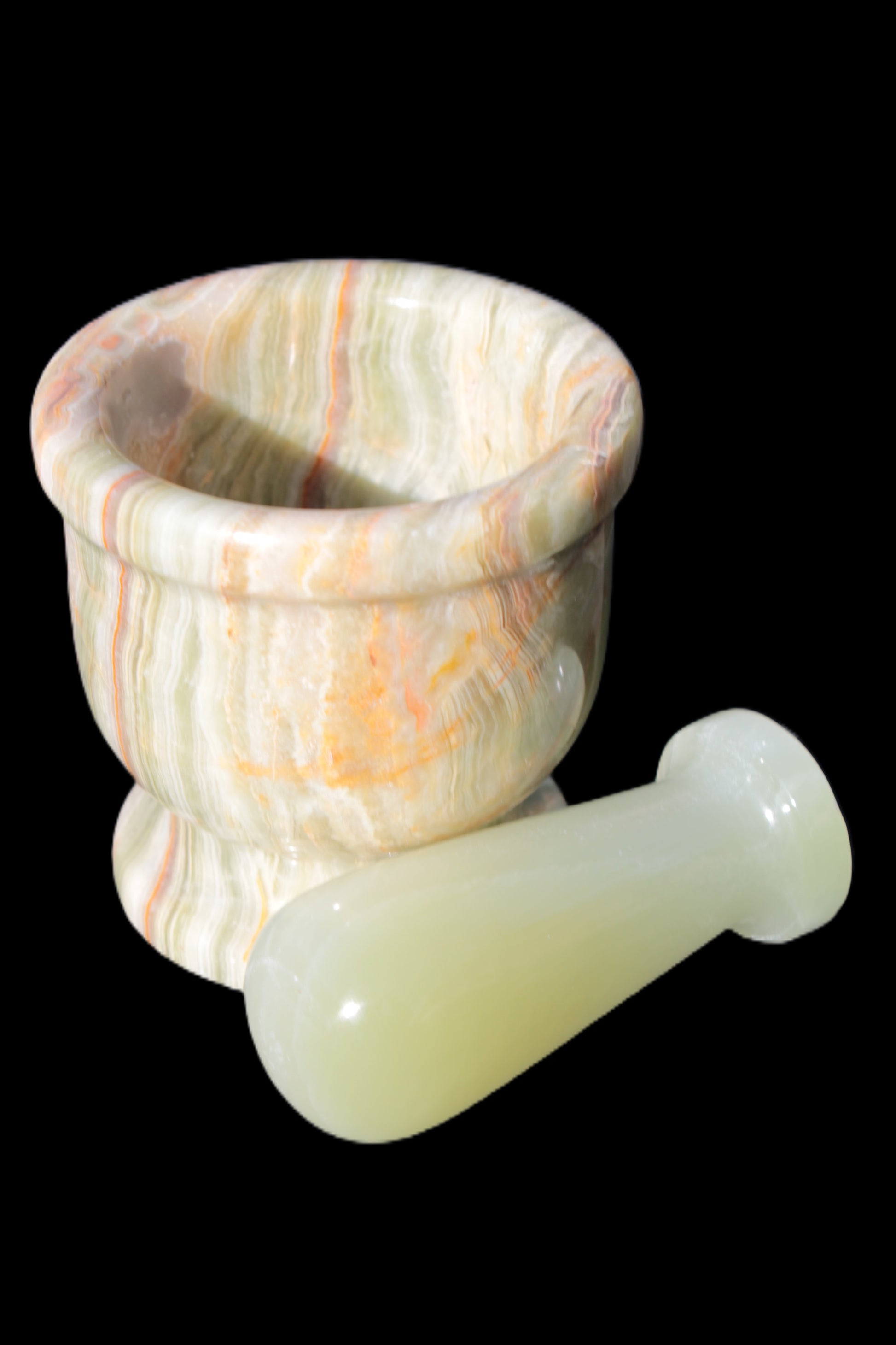 Afghan Jade hand-carved Mortar & Pestle 518g Rocks and Things