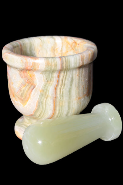 Afghan Jade hand-carved Mortar & Pestle 518g Rocks and Things