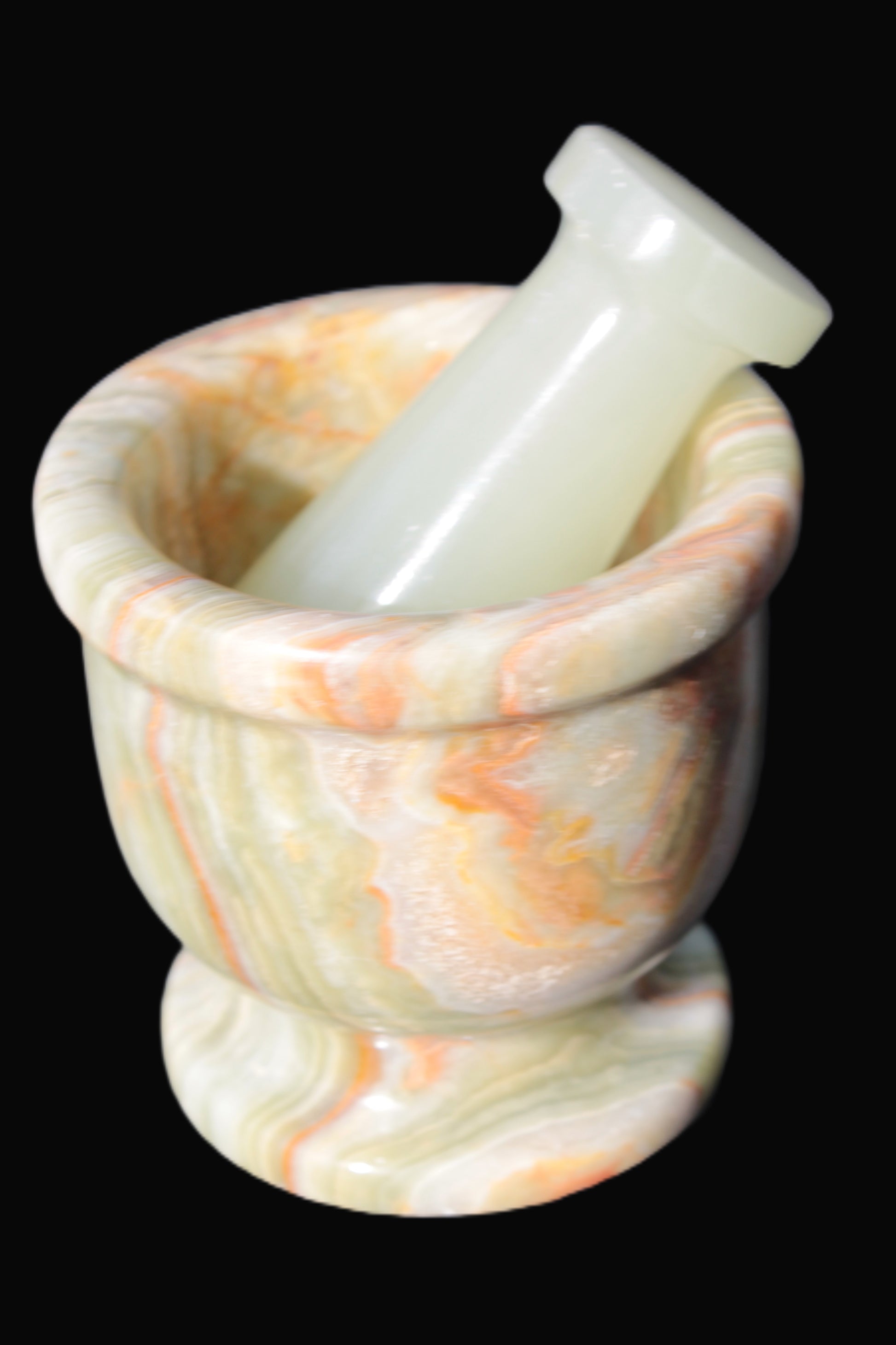 Afghan Jade hand-carved Mortar & Pestle 518g Rocks and Things