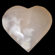 Mangano Calcite hand-carved heart 67*64mm  125g in sunlight - Rocks and Things Store