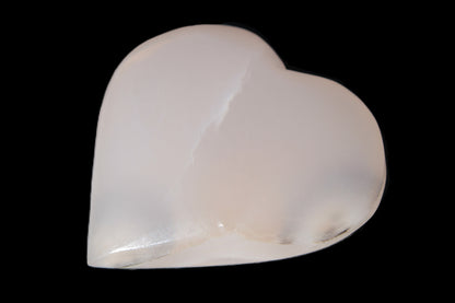 Mangano Calcite hand-carved heart 67mm  120/125g Rocks and Things