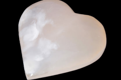 Mangano Calcite hand-carved heart 67mm  120/125g Rocks and Things