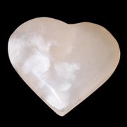 Mangano Calcite hand-carved heart 67*64mm  125g in sunlight - Rocks and Things Store