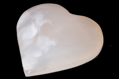 Mangano Calcite hand-carved heart 67mm  120/125g Rocks and Things