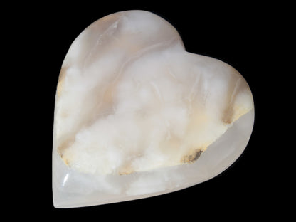 Mangano Calcite hand-carved heart 67-94mm  129-274g Rocks and Things