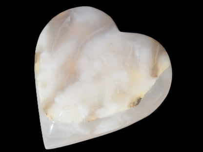 Mangano Calcite hand-carved heart 67-94mm  129-274g Rocks and Things