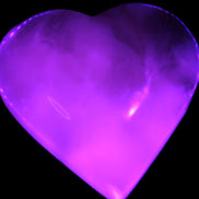 Mangano Calcite hand-carved heart 67-94mm  129-274g Rocks and Things