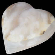 Mangano Calcite hand-carved heart 67-94mm  129-274g Rocks and Things