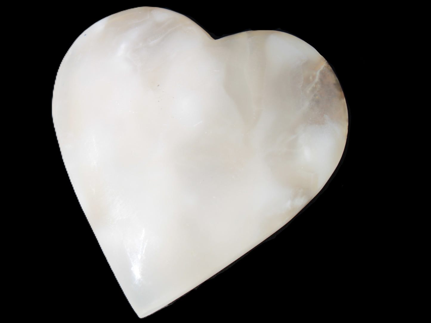 Mangano Calcite hand-carved heart 67-94mm  129-274g Rocks and Things