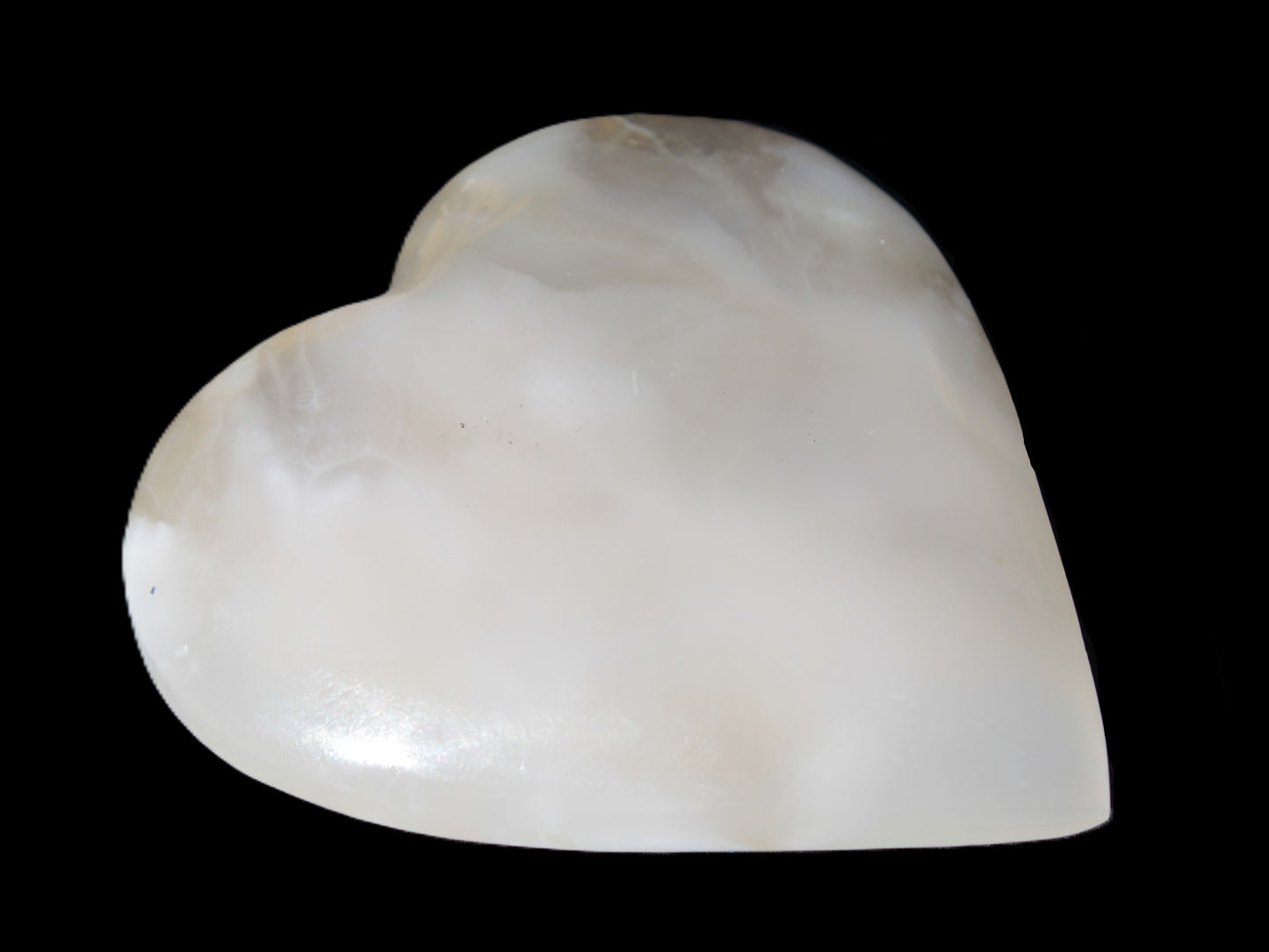 Mangano Calcite hand-carved heart 67-94mm  129-274g Rocks and Things