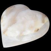 Mangano Calcite hand-carved heart 67-94mm  129-274g Rocks and Things