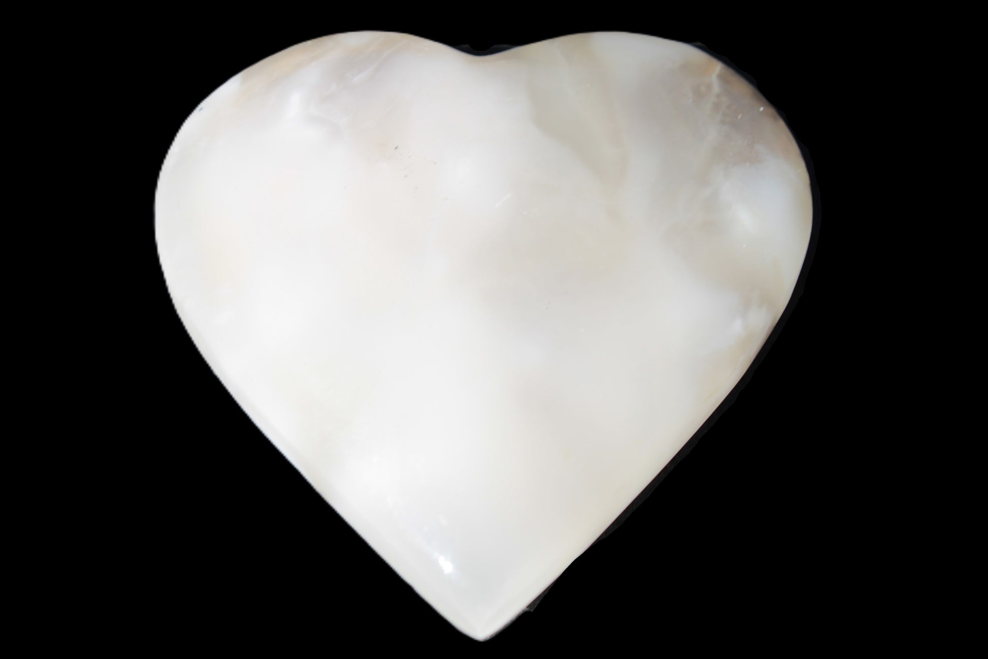 Mangano Calcite hand-carved heart 67-94mm  129-274g Rocks and Things