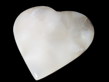 Mangano Calcite hand-carved heart 67-94mm  129-274g Rocks and Things