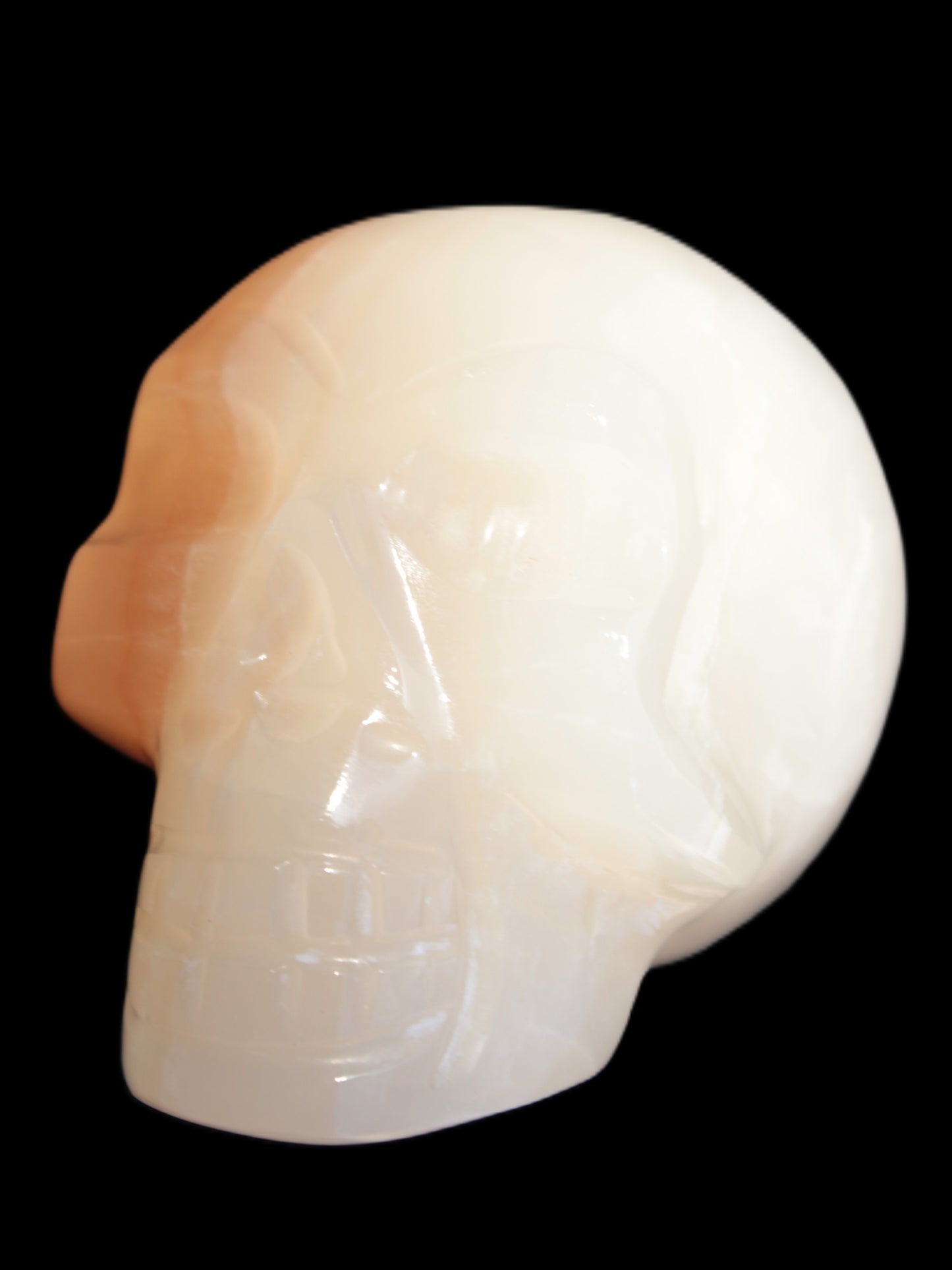 Afghan Jade hand-carved skull  52-49mm 146-152g Rocks and Things