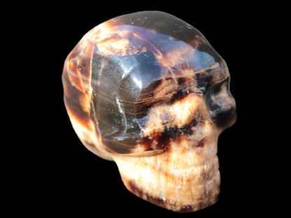 Chocolate Calcite skull 52-53mm 191-204g Rocks and Things