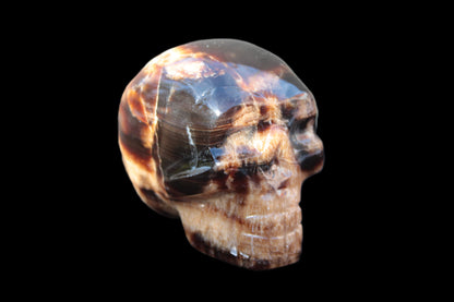 Chocolate Calcite skull 52-53mm 191-204g Rocks and Things