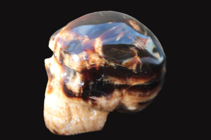 Chocolate Calcite skull 52-53mm 191-204g Rocks and Things