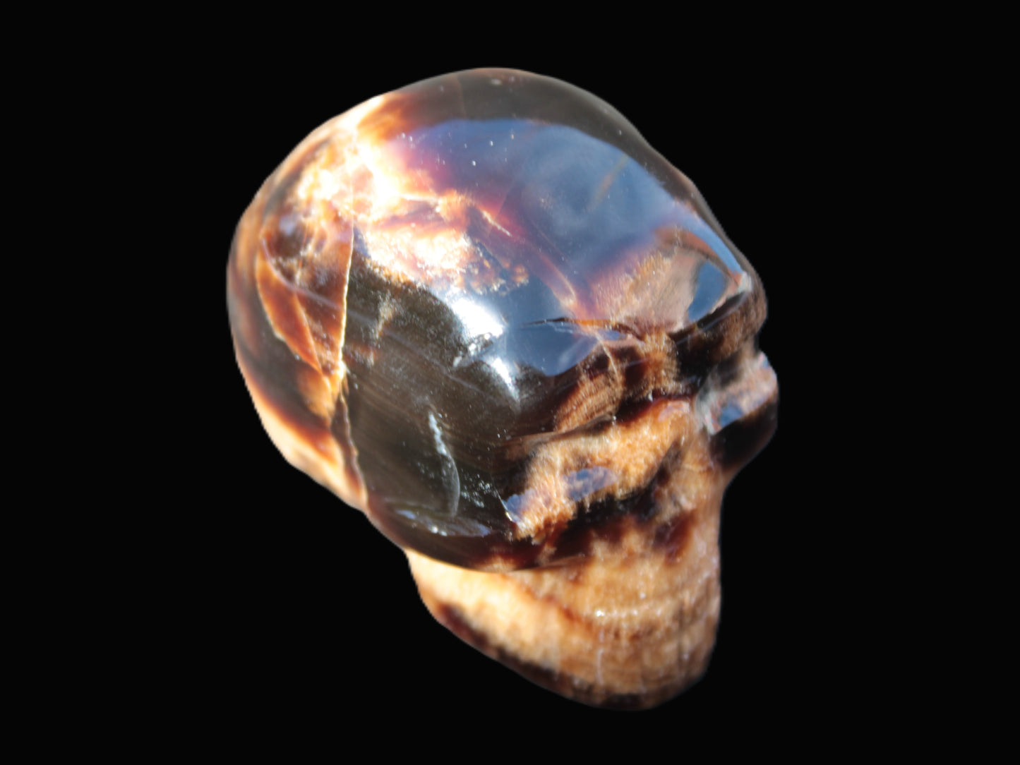 Chocolate Calcite skull 52-53mm 191-204g Rocks and Things